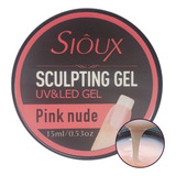 Gel Sioux Sculpting 15ml Led Uv Modelador Profissional Origi Cor Pink Nude