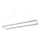 Colgante Led Quadra Moderno 30x120 57w Gris Neutro 4000k