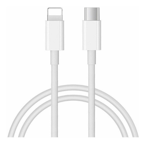 Cable De Carga Usb C Lightning Para iPhone De 20 W, 1 M, Color Blanco