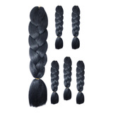 Extenciones Pelo Kanekalon Combo 6 Paquetes + 50 Cuff Regalo