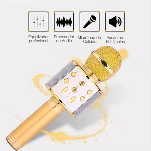 Micrófono Karaoke Niños 5w Bluetooth Efectos De Voz Parlante