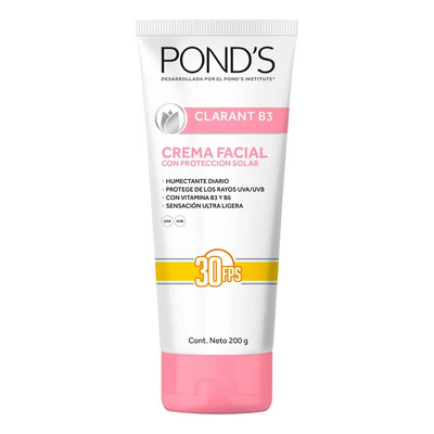 Pond's Crema Facial Clarant B3 Con Protección Solar 200 G Mixta | MercadoLibre