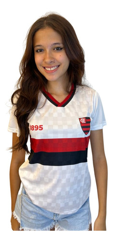 Camisa Feminina Flamengo Schoolers Oficial Licenciada