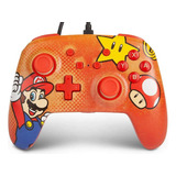 Controle Power-a Com Fio Para Switch Modelo Mario Vintage