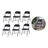 Sillas Plegables X6 Asiento Y Respaldo Acolchado Y Tapizado