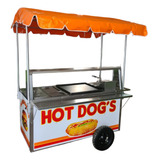 Carro Hotdog Hamburguesas 150x70 Acero Inox Comal Grande