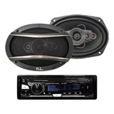 Combo Radio Para Carro Usb + Parlantes Kl-s6998 Ovalado