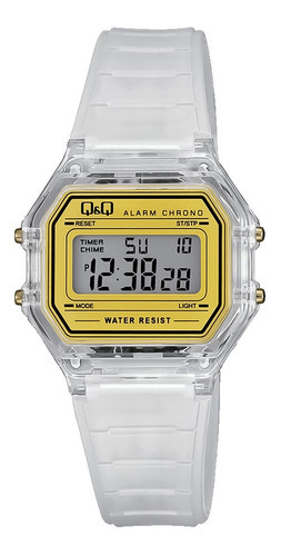 Reloj Q&q Classic Digital Unisex Resistente Al Agua - El Rey Color Del Fondo Transparente