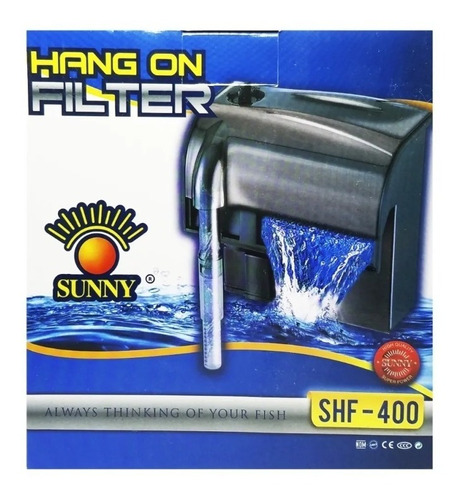 Filtro Cascada Shf 400 Sunny P/ Acuarios De Hasta 80 Litros