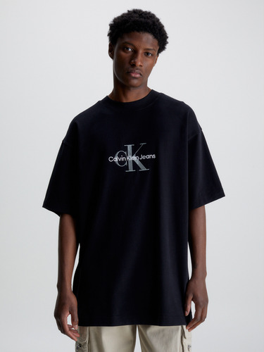 Polera Archival Monologo Negro Calvin Klein