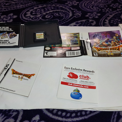 Dragon Quest 6 Realm Revelation Caja Instructivo Nintendo Ds