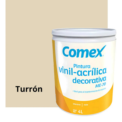 Galón De Pintura Vinílica Comex Interiores 4l Colores Color Turron | Meses sin interés