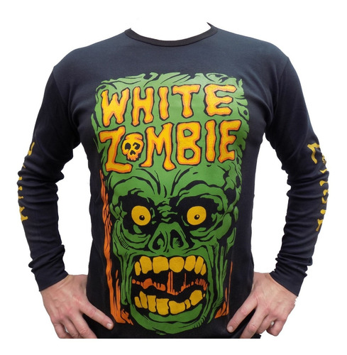 Remeras Manga Larga White Zombie Rob Camiseta Que Sea Rock