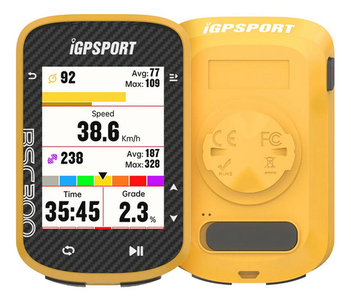 Ciclocomputadora Igpsport Bsc300 Gps Ant+ Ble Amarilla Axn