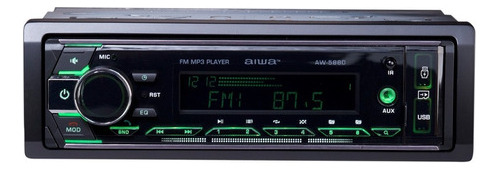 Radio Auto 1 Din Bluetooth Usb X2 Radio Fm Aiwa Aw-5880t 