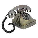 Teléfono Fijo Vintage Bronce Antiguo De Alta Definición