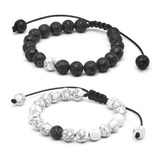 Pulsera Hombre Mujer - Pulseras Yin Yang Pulseras Parejas Pulseras Amigos - Pulseras Distancia - Piedras Naturales  