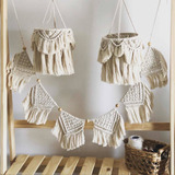 Lámpara Macrame Tejida Velador Home Deco