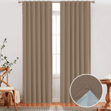 Juego De Cortinas Blackout Textil Camel Decohoy Vip