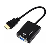 Cable Convertidor / Adaptador De Puerto Hdmi A Vga Con Audio