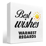 Letrero De Madera Con Texto En Inglés «best Wishes Warmest R
