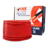 Cable Eléctrico Calibre 14 Thw Cca Rojo, Caja Con 50m, Marca Luz En Linea, Modelo Lel-pro14-50r