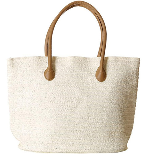 Bolso De Hombro Clásico De Paja Para Mujer, Bolso De Playa D