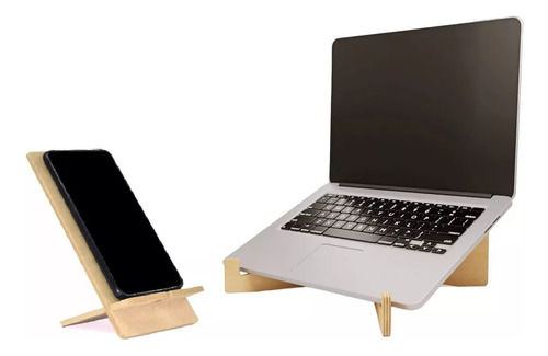 Soporte Atril Notebook + Celular Compatible Samsung / Apple