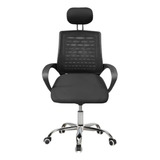 Sillón Ejecutivo Oficina Mesh + Apoya Cabeza Negro 032bx