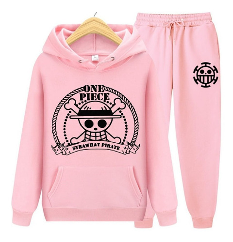 Conjunto Moletom Chapéu De Palha Pirata One Piece Com Capuz