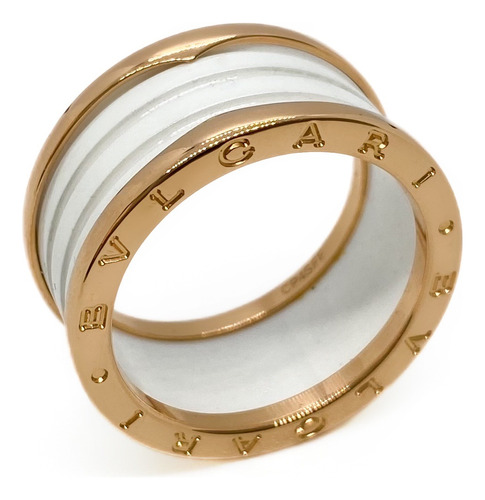 Anillo Bulgari Diseño Ceramica Oro 18k T:25