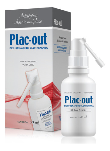 Plac-out En Spray Antiséptico Agente Antiplaca 60 Ml 