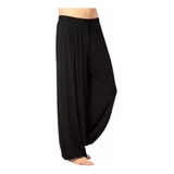 Pantalones Harem De Yoga Color Sólido Informal Hombre Moño