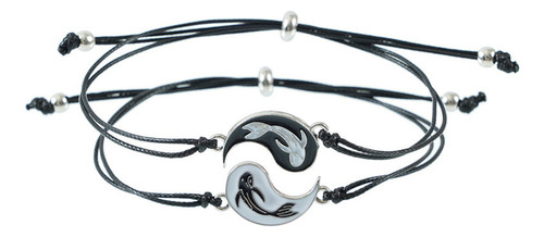 Pulsera Perlas Ágata, Pulsera Amistad Yin Yang Ou