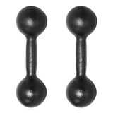 2 Halteres Bola Pintados 03kg Musculação Treinos Em Casa 2 H Cor Preto