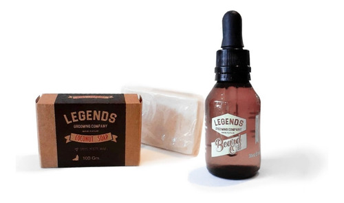 Aceite Par Barba 30ml Coco Jabón Coco Legends Combo Barberia