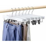 Perchas De Madera Blancas Para Pantalones, 25uds.