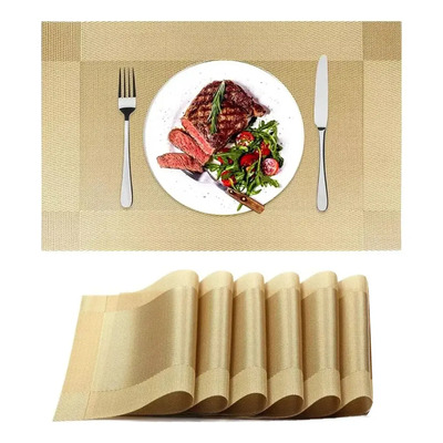 Manteles Individuales Antideslizantes 6 Piezas Lavables Resistente Al Calor Para Mesa De Comedor Restaurante Cocina Decoración Dorado Awvuq 2500448 | MercadoLibre