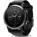 Garmin Fenix 5s Silver Correa Silicona Negra 42mm Smartwatch