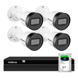 Kit 4 Câmeras Intelbras Vlp1230b Ip Ip67, Nvr 1404 Hd 1tb Sk