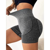 Short Bermuda Levanta Bumbum Cintura Alta Modeladora Fitness