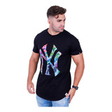 Camiseta Camisa New York Floral Ny Swag Blusa Manga Curta