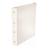 Russell+hazel White Patent Signature 3 Ring Binder (36917) Color Blanco