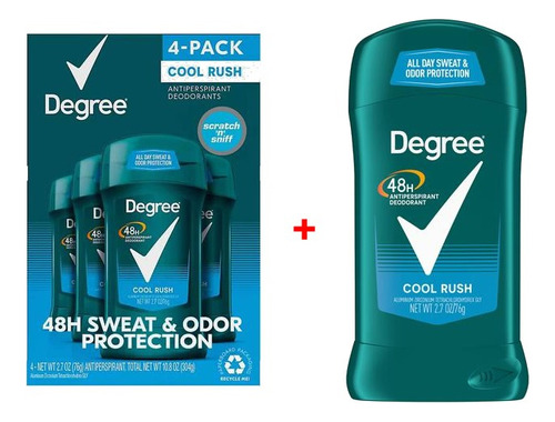 5 Desodorante Degree Cool Rush - g a $1229