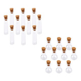 20pcs Mini Botella De Cristal Forma Tubo Bombilla Wish .