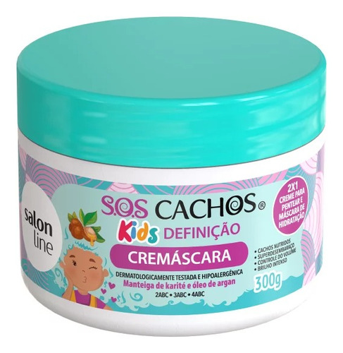 Salon Line Mascara Y Crema Peinar Kids Sos Rulos Karite 300g