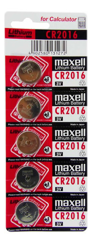 Pack 5 Pilas Cr 2016 Maxell Lithium