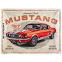 Cartel   De Lata, Ford Mustang - Gt 1967 Rojo - Ide...