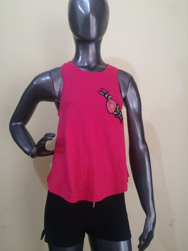 Musculosa St Marie De Morley Rosa Aplique