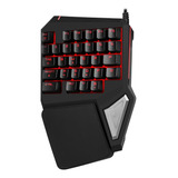 Teclado Gamer One Hand Drugi Semi Mecânico Led Warrior Tc238